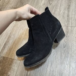 Black Suede Waterproof Ankle Boot
